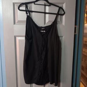 torrid Black Lace-Trim Slip Cami